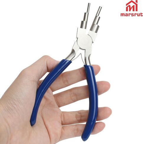 6 In 1 Wire Bending Pliers With Non-Slip Handle, Bail Looping Forming Pliers for Jewelry Making for 2mm - 9mm Loops,Hooks and Jump Rings, Heavy Duty Forming Bends, Wire Wrapping German Stainless in Saudi Arabia