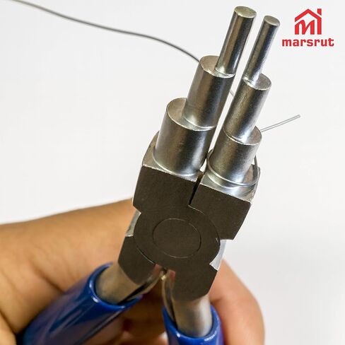 6 In 1 Wire Bending Pliers With Non-Slip Handle, Bail Looping Forming Pliers for Jewelry Making for 2mm - 9mm Loops,Hooks and Jump Rings, Heavy Duty Forming Bends, Wire Wrapping German Stainless in Saudi Arabia