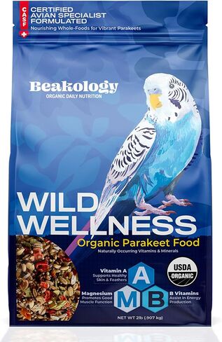 Wild Wellness Organic Parakeet Food, USDA Certified, Non-GMO, for Parakeets and Budgies, 1 lb in Saudi Arabia