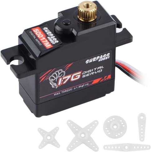 GLOBCAT 17G Metal Digital Servo with Arms RC Steering Servo 16701 for Hyper Go H16BM H16GT H16DR 16207 16208 16209 16210 1/16 RC Trucks in Saudi Arabia