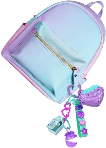 Polly Pocket Dolls & Pets Bracelet Keychain Playset, Fruit Themed Fashion Accessories and Bag Charms, Wearable Compact in Saudi Arabia