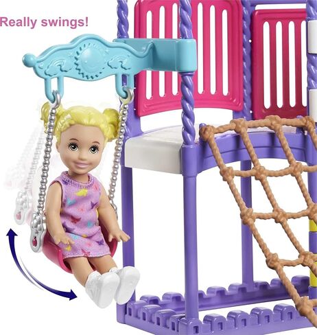 Barbie Skipper Babysitters Inc. Climb 'n Explore Playground Dolls & Playset with Babysitting Skipper Doll, Toddler Doll, Play Station, Moldable Sand & Accessories for Kids 3 to 7 Years Old in Saudi Arabia