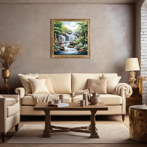 51buyoutgo 11CT Stamped Cross Stitch Kits for Adults - 16x16 in Beginner Embroidery Kit with Funny Easy Washable Stream Pattern, Pre Printed Fabric, Fit for DIY Home Decor, Mom Gifts & Stress Relief in Kuwait