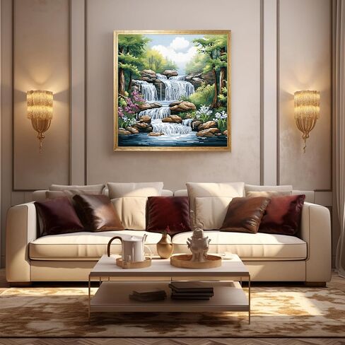 51buyoutgo 11CT Stamped Cross Stitch Kits for Adults - 16x16 in Beginner Embroidery Kit with Funny Easy Washable Stream Pattern, Pre Printed Fabric, Fit for DIY Home Decor, Mom Gifts & Stress Relief in Kuwait