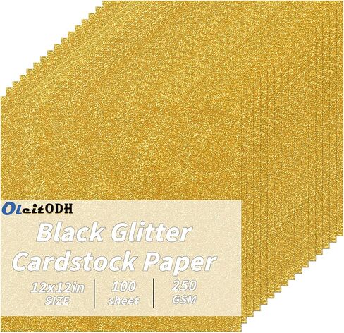 100 Sheets Metallic Mixed Cardstock Paper Bulk,Foil Board Paper 8.5" x 11", Mirror Finish Surface, Assorted Mixed Glitter Paper 250gsm for Crafting Card Making Invitations Decorations in Kuwait
