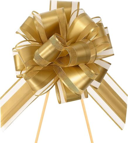 6 Pcs 6 Inch Double-Layered Pull Bows, Organza Ribbon White Gift Bows for Gift Wrapping, Classic Style Big Bow for Christmas Present (White) in Saudi Arabia