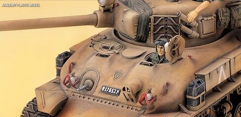 Academy Hobby Model Kit – 1/35 M51 Super Sherman, Realistic IDF Heavy Tank with Crew Figures in Saudi Arabia