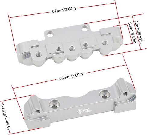 CNC 7075 سبائك الألومنيوم الأمامي والخلفي السفلي الذراع تعليق شماعات جبل مناسبة لArrma 1/7 Felony Mojave 6s BLX ترقيات جزء (فضي) in Kuwait