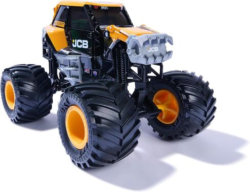 Monster Jam، شاحنة الوحش JCB DIGatron الرسمية، مركبة مصبوبة لهواة التجميع، مقياس 1:24، ألعاب أطفال للأولاد والبنات من سن 3 سنوات فما فوق in Saudi Arabia