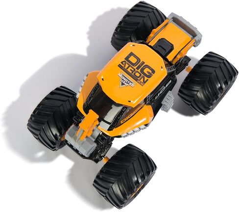 Monster Jam، شاحنة الوحش JCB DIGatron الرسمية، مركبة مصبوبة لهواة التجميع، مقياس 1:24، ألعاب أطفال للأولاد والبنات من سن 3 سنوات فما فوق in Saudi Arabia