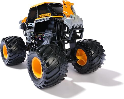 Monster Jam، شاحنة الوحش JCB DIGatron الرسمية، مركبة مصبوبة لهواة التجميع، مقياس 1:24، ألعاب أطفال للأولاد والبنات من سن 3 سنوات فما فوق in Saudi Arabia