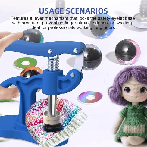 Nyuemystery Safety Eyes Tool Professional for Large Eyes & Nose Installation, Amigurumi Crochet Doll Animal Stuffed Plush Making Supplies with Effortless Grip (5-45mm) in Kuwait
