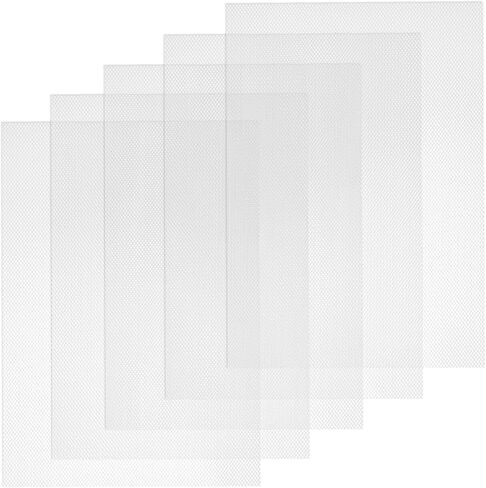 IANFAN Fursuit Eye Mesh، 5 قطع 0.5 مم من صفائح شبكية PVC بيضاء، 11.8 بوصة × 7.87 بوصة (30 سم × 21 سم) شبكات عيون قابلة للطباعة مقاومة للماء للقناع، والدعائم التنكرية، والبدلات، والحرف اليدوية in Kuwait