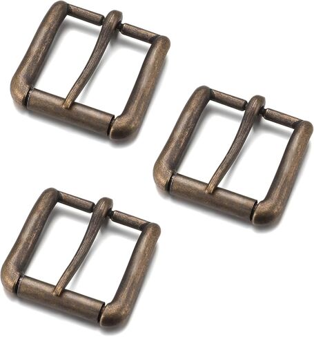 LEIFIDE 3pcs Belt Buckles for Men Women 1-1/2" Solid Antique Brass Metal Roller Buckle Classic Antique Square Replacement Belt Buckle for Belts Bags Shoes Hardware Accessories in Saudi Arabia