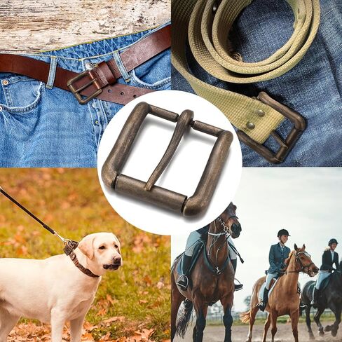 LEIFIDE 3pcs Belt Buckles for Men Women 1-1/2" Solid Antique Brass Metal Roller Buckle Classic Antique Square Replacement Belt Buckle for Belts Bags Shoes Hardware Accessories in Saudi Arabia