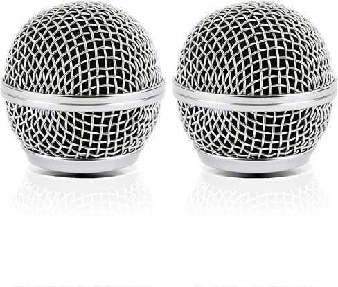 AUEAR، 2 حزمة من رؤوس شواية الميكروفون الشبكية الفولاذية البديلة باللون الفضي in Kuwait