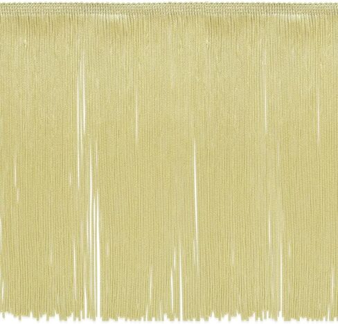 Trims By The Yard 12" Chainette Fringe Trim, Polyester-Made Decorative Fringe Trim, Versatile Fringes for Costumes, Uniforms, Home Decor, and Party Decorations, 10 yards, Champagne in Saudi Arabia