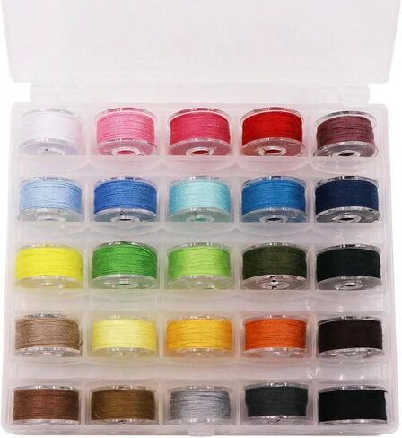 36pcs Colors 60S/2 90WT Prewound Bobbin Thread Plastic Size A SA156 Embroidery Bobbins Cottonized Soft Feel Sewing Machine Bobbin in Saudi Arabia