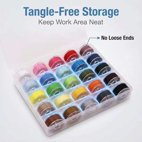36pcs Colors 60S/2 90WT Prewound Bobbin Thread Plastic Size A SA156 Embroidery Bobbins Cottonized Soft Feel Sewing Machine Bobbin in Saudi Arabia
