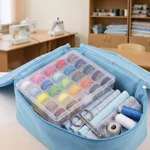 36pcs Colors 60S/2 90WT Prewound Bobbin Thread Plastic Size A SA156 Embroidery Bobbins Cottonized Soft Feel Sewing Machine Bobbin in Saudi Arabia
