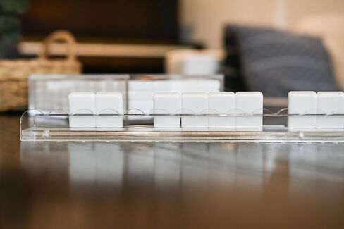 Scallop Mahjong Rack with Magnetic Pushers, Clear Acrylic, 20 Inch Length, 4 per Set, Fits Standard and Large Tiles in Saudi Arabia