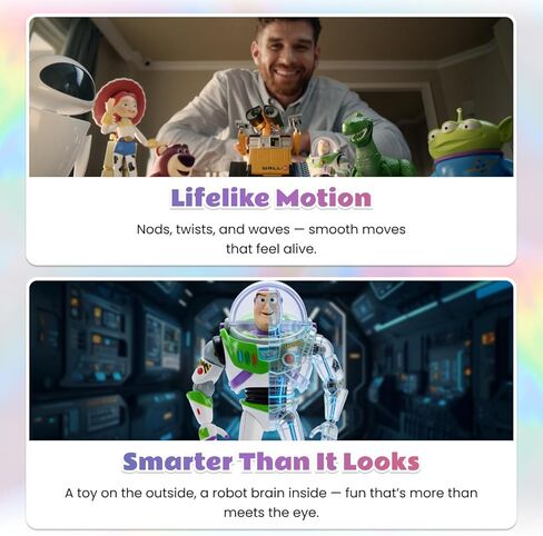 Robosen MINI Robot, Toy Story Series, 30th Anniversary Collector's Set, Smart Toy, Digital Drive Base with 4-Axis Controls, Buzz, Woody, Lotso, Rex, Jessie, Alien in Saudi Arabia