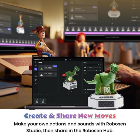Robosen MINI Robot, Toy Story Series, 30th Anniversary Collector's Set, Smart Toy, Digital Drive Base with 4-Axis Controls, Buzz, Woody, Lotso, Rex, Jessie, Alien in Saudi Arabia