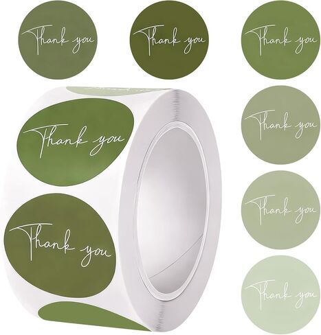 Small Business Stickers,500PCS Thank You Stickers,Business Stickers for Customer Appreciation,Round Self Adhesive Labels Tags,for Envelopes Postcards Decoration Christmas Stocking Stuffers (A) in Saudi Arabia