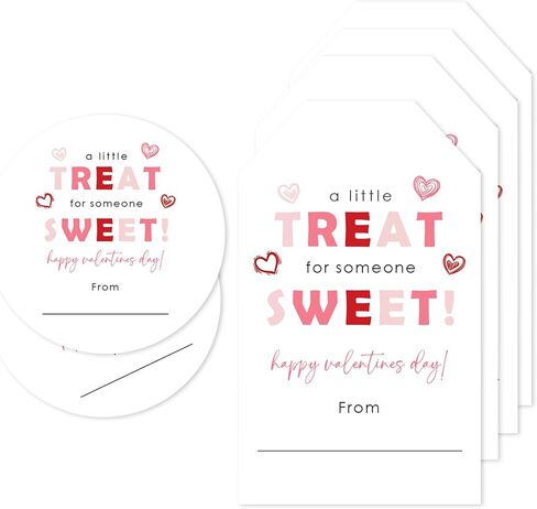 Pink Heart Valentines Day Labels Stickers - Have A Poppin Valentine's Day - Valentine's Day Snacks Gift Tags Envelopes Greeting Cards Decoration - Teens Valentines Party Favors Supplies - A03 in Saudi Arabia