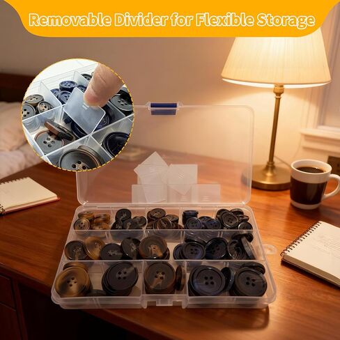 Assorted Buttons for Sewing Crafts,135Pcs 4-Hole Round Blazer Buttons, 5 Color (Brown Black Blue) 3 Size (15mm, 20mm, 25mm) Resin Button for Suit,Shirt,Coats,Clothes Sewing,DIY Craft in Saudi Arabia