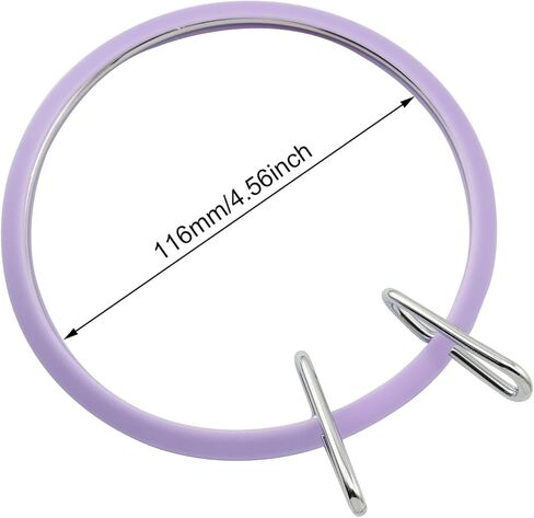 Metal Spring Tension Embroidery Hoop Embroidery Tension Shed, Cross Stitch Hoop, Cross Stitch Hoop, Darning Hoops (Purple) in Saudi Arabia