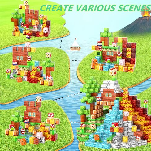 100 قطعة من الكتل المغناطيسية مقاس 0.8 بوصة، تكديس STEM Montessori، مكعبات بناء مغناطيسية للأولاد والبنات من سن 3 إلى 8 سنوات، مكعبات مغناطيسية تعليمية للإبداع، هدية عيد ميلاد للأعمار من 4 إلى 10 سنوات in Kuwait