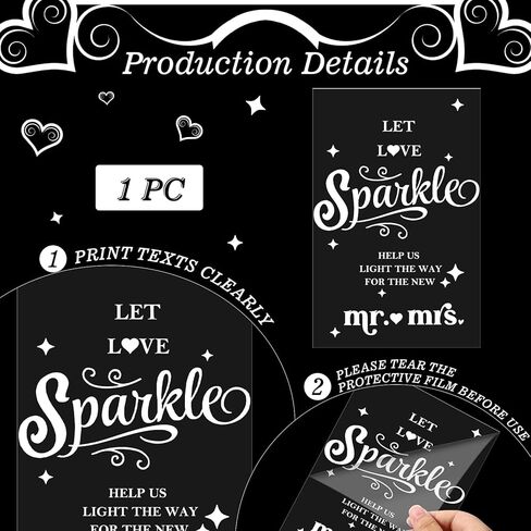 100 Pcs Wedding Tags Let Love Wedding Send Off Tags Heart Shape Cards and Acrylic Send Off Sign Clear Table Signs with Base for Weddings Anniversary Parties Engagement, No Sparkler in Saudi Arabia