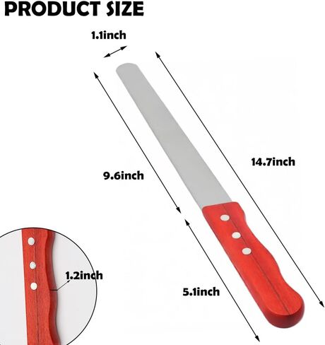 14.7 Inch Florist Professional Knife, 1 Pack Stainless Steel Floral Foam Knife for Florist Professional Sponge Foam Cutting Tool for Flower Foam Block, Cake, Handmade Accessory Tool, Brown in Kuwait