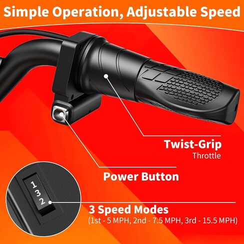 MileRocket1 36V 300W دراجة ترابية كهربائية للأطفال، دراجة نارية كهربائية مع 3 سرعات 5/7.5/15.5 ميل في الساعة وما يصل إلى 12.4 ميل للأعمار من 4 إلى 12 عامًا، تعليق مزدوج، إطارات 12*2.75 بوصة تناسب الفناء الخلفي للحديقة in Kuwait