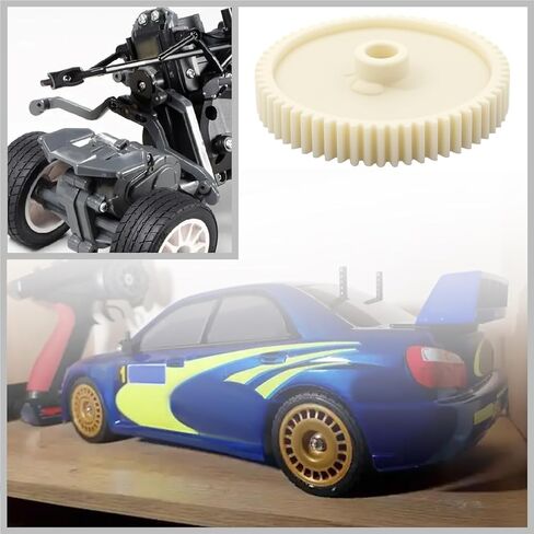 2pcs 61T 1/10 Spur Gear Repair Part Compatible with T-Amiya TT01 TT01D TT01E TT-01 RC Car Upgrade Parts Accessories Plastic in Saudi Arabia