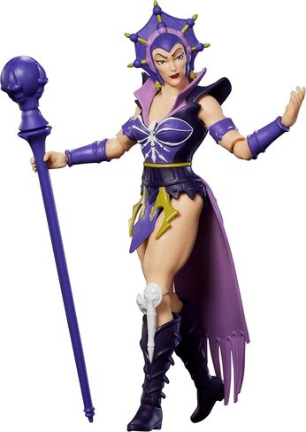 Masters of The Universe Origins Action Figure 200X Cartoon Collection Evil-Lyn, 5.5 Inch 1980s Motu TV Villainess, Detailed Design & Wand Accessory​ in Saudi Arabia