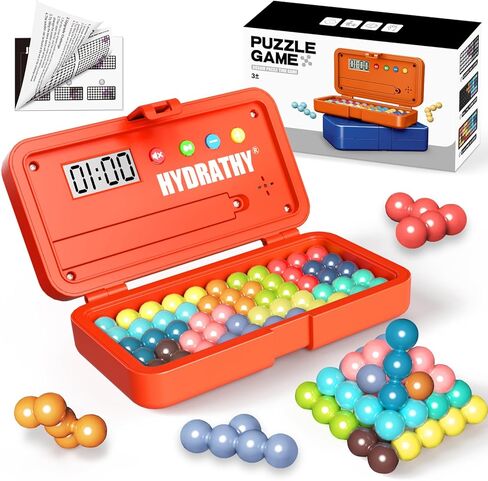 ألعاب ألغاز تحفيز الدماغ للأطفال البالغين مع مؤقت، وضعين لألعاب السفر المحمولة، ألعاب تحدي العقل للاعب واحد، هدايا تعليمية من مونتيسوري للعلوم والتكنولوجيا والهندسة والرياضيات للأطفال بعمر 3 سنوات فما فوق، والمراهقين والبالغين (أزرق) in Kuwait