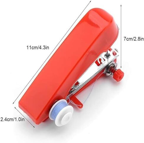 Blue Handheld Sewing Machine, Sewing Machines Portable Mini Manual Sewing Machine Handy Needlework Tool Mini Sewer Machine Hand Stitcher Sewing Machines,Arts, Crafts and Sewing in Saudi Arabia