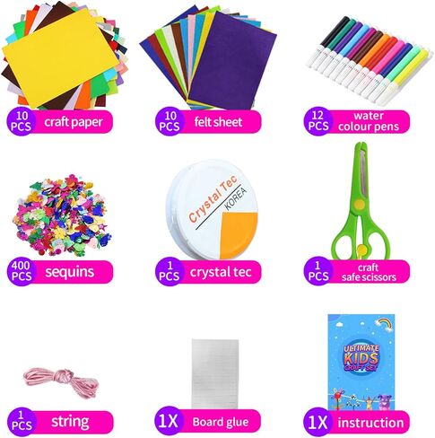 مجموعة مستلزمات الفنون والحرف اليدوية للأطفال من Itopstar 3000 للأطفال، مجموعة مستلزمات صياغة نهائية في صندوق فني بلاستيكي محمول مكون من 3 طبقات الكل في واحد للحرف اليدوية in Kuwait