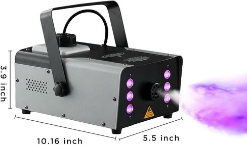 Sunolga 900W Halloween Fog Machine 6 Stage RGB LED Lights with 7 Colors & Strobe Effect 4000CFM Portable Smoke Machine with Wireless Remote Control for Halloween Weddings Parties or Home Decoration in Kuwait
