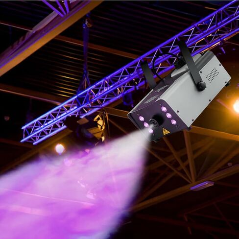 Sunolga 900W Halloween Fog Machine 6 Stage RGB LED Lights with 7 Colors & Strobe Effect 4000CFM Portable Smoke Machine with Wireless Remote Control for Halloween Weddings Parties or Home Decoration in Kuwait