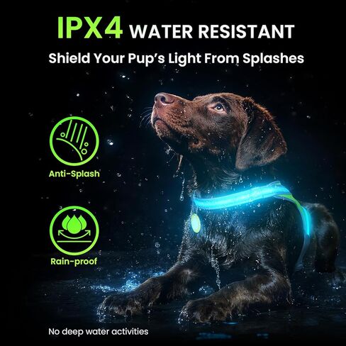 Xlife Light Up Dog Harness – Reflective Multicolored LED Vest Harness, Rechargeable, Rainproof, Adjustable, No Pull & Safe for Large Dogs for Night Walks, Hiking(L) in Saudi Arabia