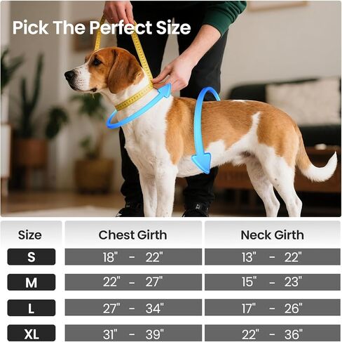 Xlife Light Up Dog Harness – Reflective Multicolored LED Vest Harness, Rechargeable, Rainproof, Adjustable, No Pull & Safe for Large Dogs for Night Walks, Hiking(L) in Saudi Arabia