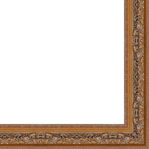 Picture Frame Moulding (Wood) 100ft Bundle - Ornate Antique Gold Finish - 5.75" Width - 11/16" Rabbet Depth in Saudi Arabia