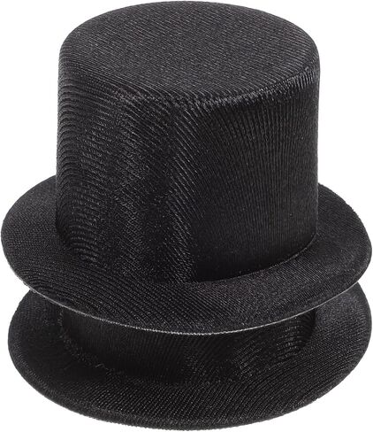 قبعات علوية من اللباد من DOITOOL للحرف اليدوية: قطعتان من القبعات العلوية السوداء الصغيرة، قبعة رجل ثلج صغيرة لحفلات عيد الميلاد، رجل الثلج، الدمية، ديكور المشاريع الحرفية in Kuwait