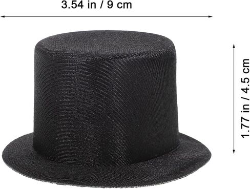 قبعات علوية من اللباد من DOITOOL للحرف اليدوية: قطعتان من القبعات العلوية السوداء الصغيرة، قبعة رجل ثلج صغيرة لحفلات عيد الميلاد، رجل الثلج، الدمية، ديكور المشاريع الحرفية in Kuwait