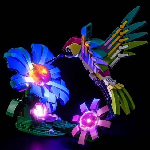 طقم إضاءة مخصص متوافق مع Lego 31384 Wild Animals: الطائر الطنان الملون - لا يوجد نموذج فعلي فقط، ملحقات إضاءة LED متوافقة مع Lego 31384 in Kuwait