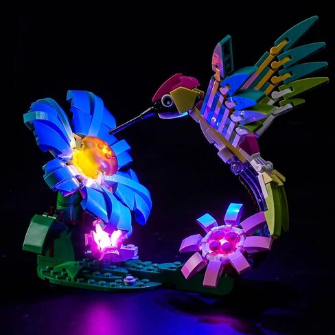 طقم إضاءة مخصص متوافق مع Lego 31384 Wild Animals: الطائر الطنان الملون - لا يوجد نموذج فعلي فقط، ملحقات إضاءة LED متوافقة مع Lego 31384 in Kuwait