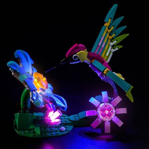 طقم إضاءة مخصص متوافق مع Lego 31384 Wild Animals: الطائر الطنان الملون - لا يوجد نموذج فعلي فقط، ملحقات إضاءة LED متوافقة مع Lego 31384 in Kuwait